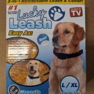 Lucky Leash Dog Retractable Leash & Collar L/XL